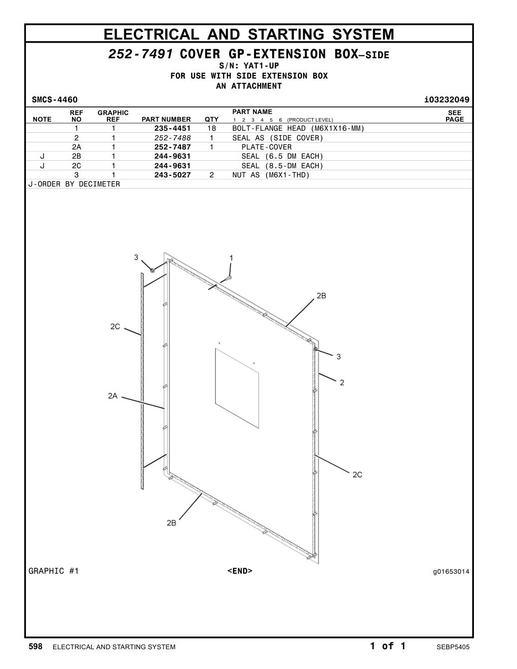 252-7488 - SEAL AS (SIDE COVER)