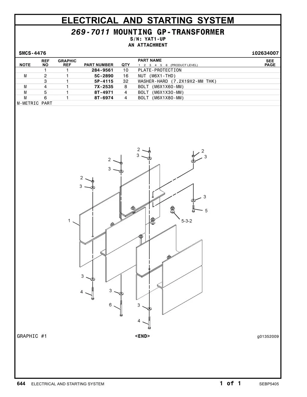 8T-6974 - BOLT (M6X1X80-MM)