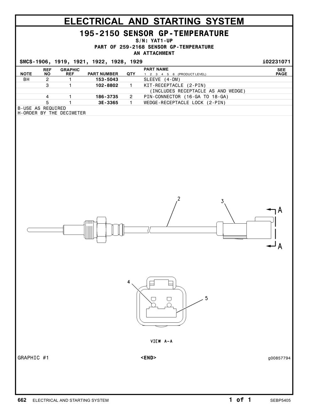 3E-3365 - WEDGE-RECEPTACLE LOCK (2-PIN)
