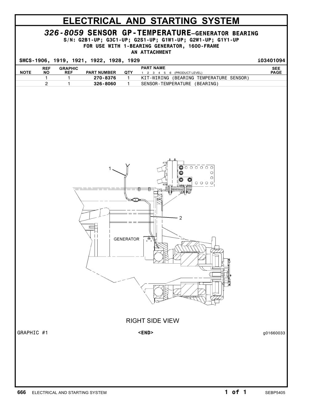 270-8376 - KIT-WIRING (BEARING TEMPERATURE SENSOR)