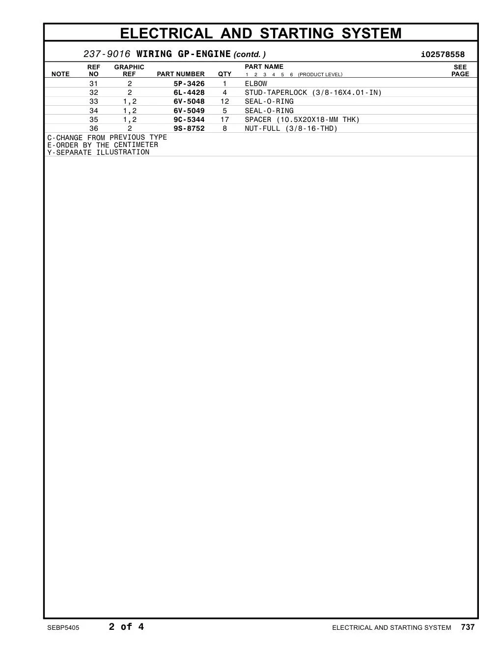 9C-5344 - SPACER (10.5X20X18-MM THK)