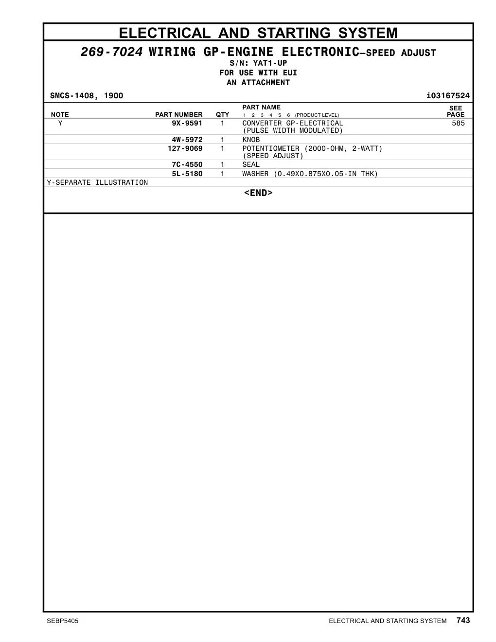 4W-5972 - KNOB