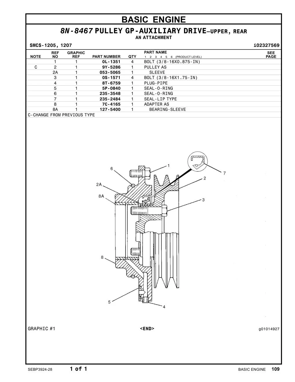 9Y-5286 - PULLEY AS