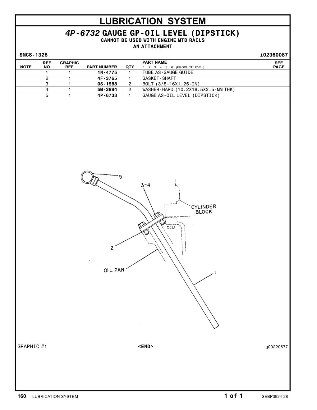 1N-4775 TUBEAS-GAUGEGUIDE CAT parts manual diagram