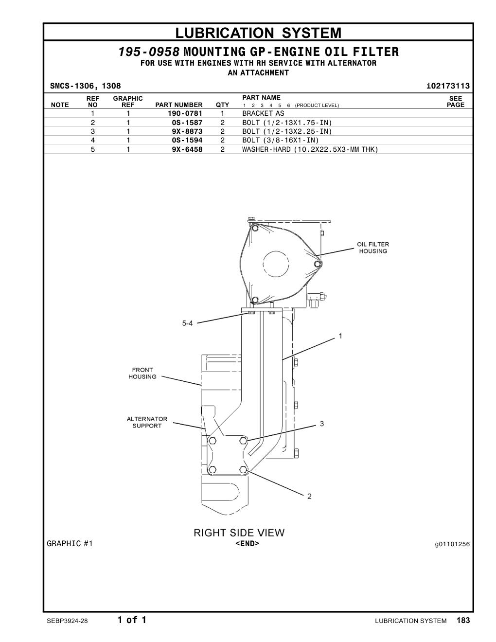 190-0781 BRACKET AS CAT parts manual diagram