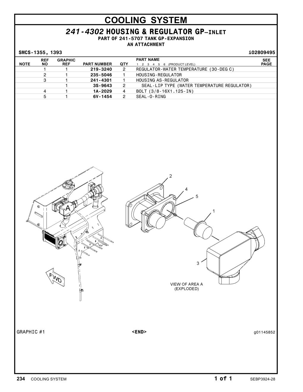 241-4301 HOUSING AS-REGULATOR CAT parts manual diagram