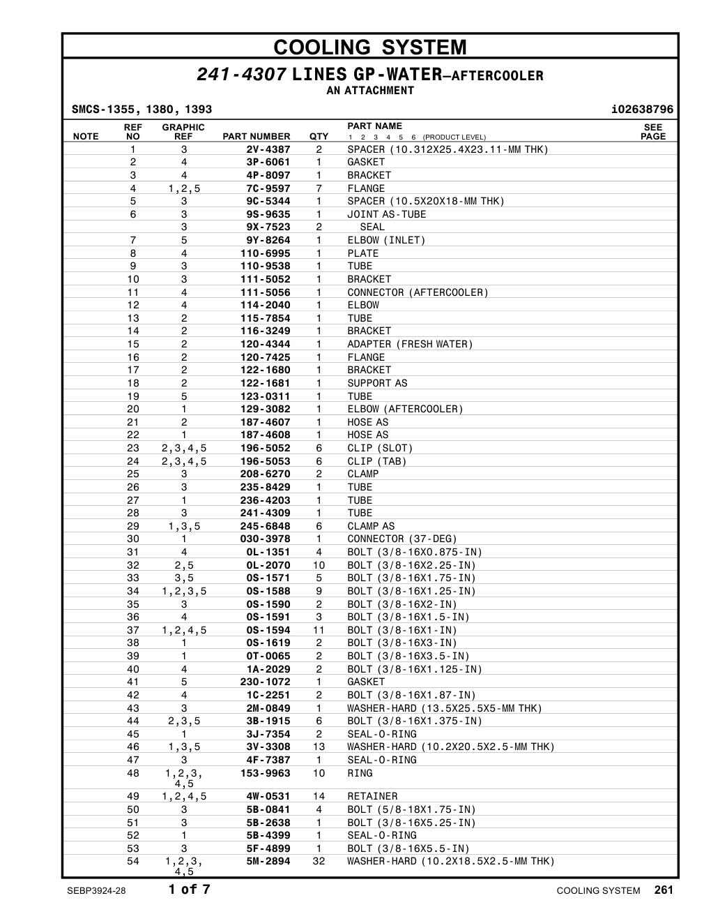 122-1680 BRACKET CAT parts manual diagram