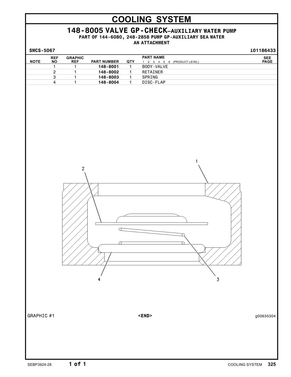148-8003 SPRING CAT parts manual diagram