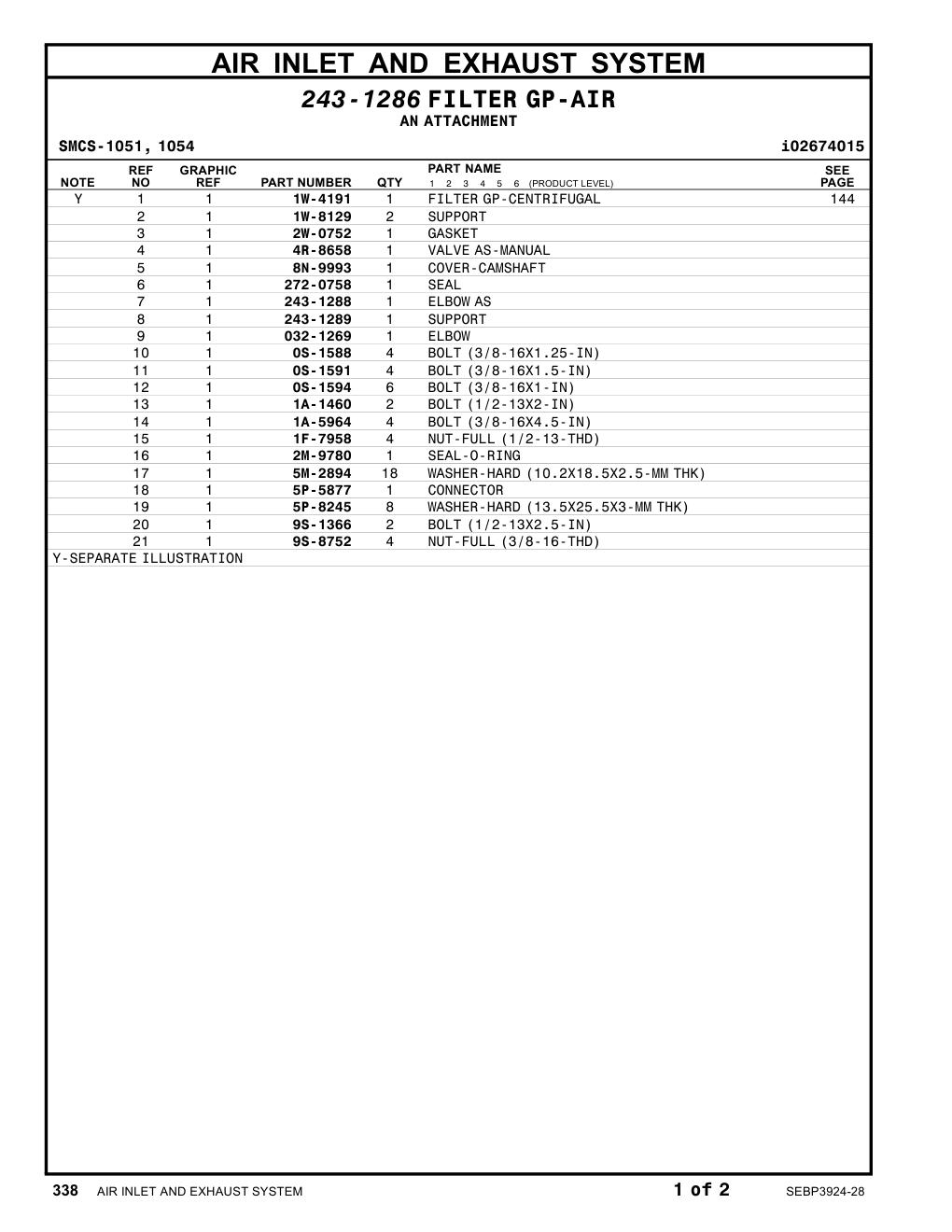243-1288 ELBOWAS CAT parts manual diagram