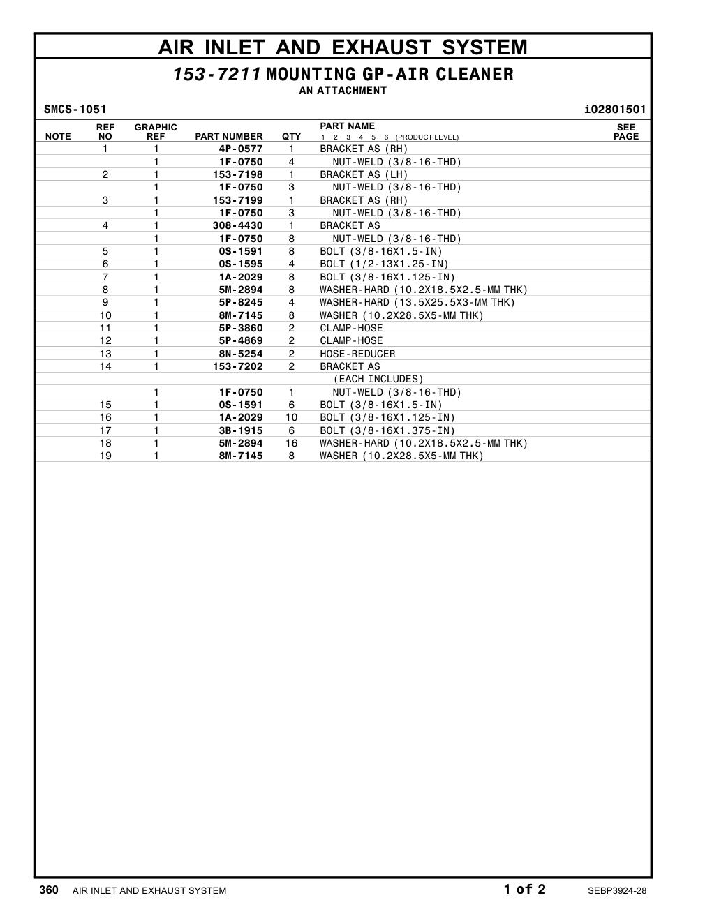 4P-0577 BRACKET AS(RH) CAT parts manual diagram