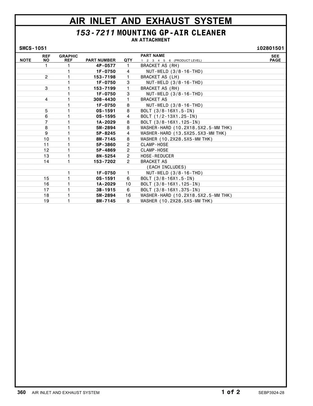153-7202 - BRACKET AS (EACH INCLUDES)