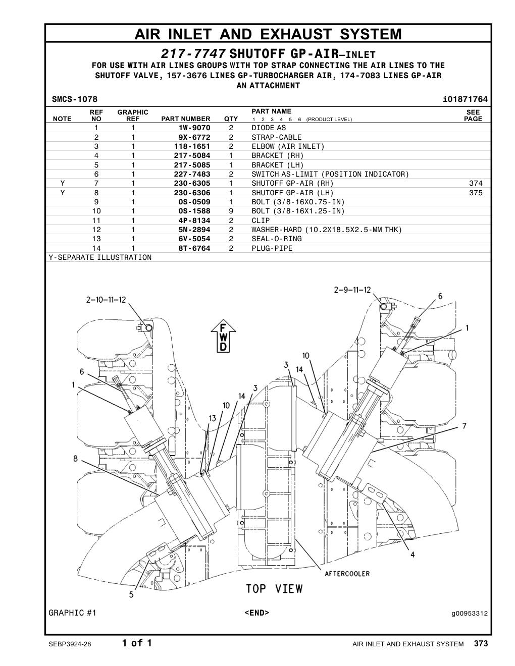 217-5085 BRACKET CAT parts manual diagram