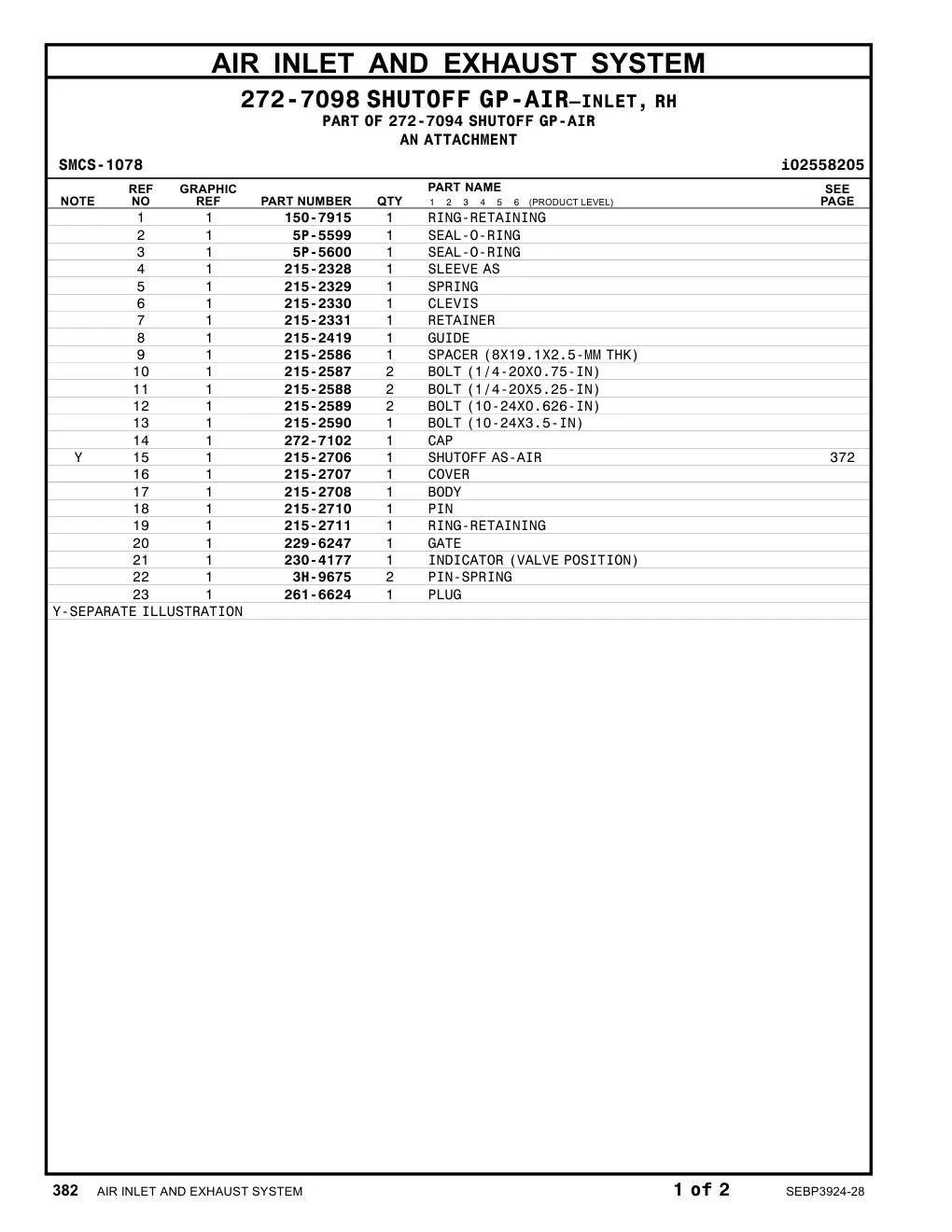 261-6624 PLUG CAT parts diagram