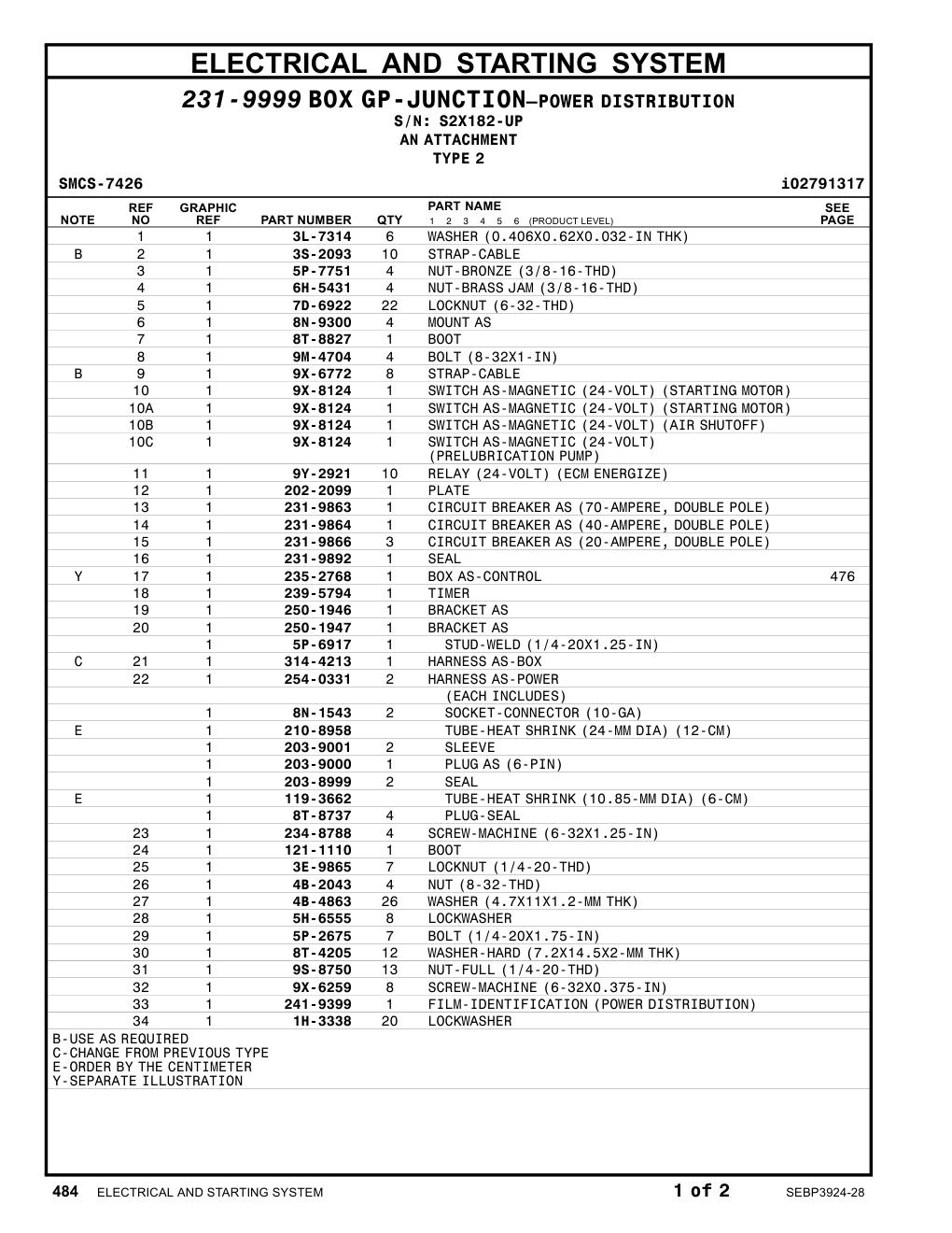 250-1946 BRACKET AS · S/N S2X182-UP CAT parts manual diagram