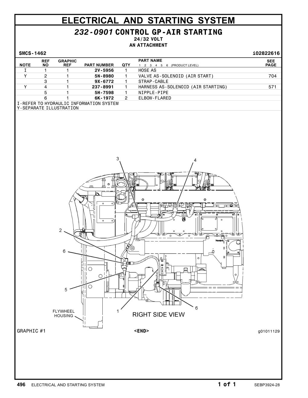 237-8991 HARNESS AS-SOLENOID(AIRSTARTING) CAT parts manual diagram