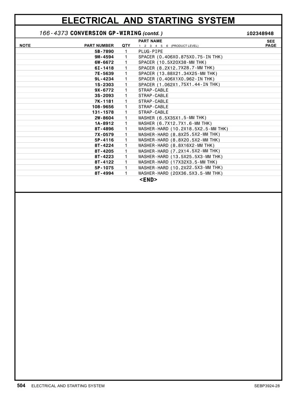 7X-0579 - WASHER-HARD (8.8X25.5X2-MM THK)