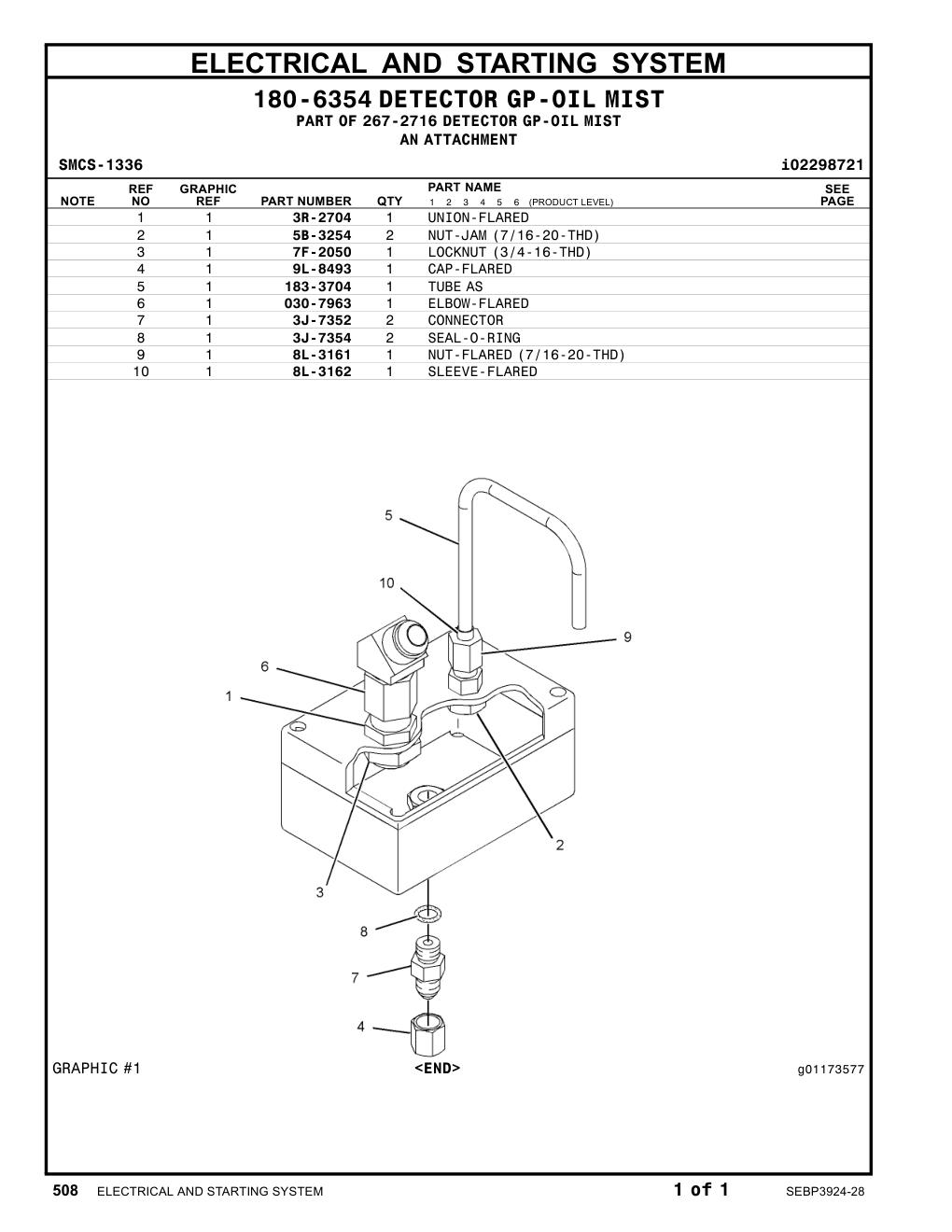183-3704 TUBEAS CAT parts manual diagram