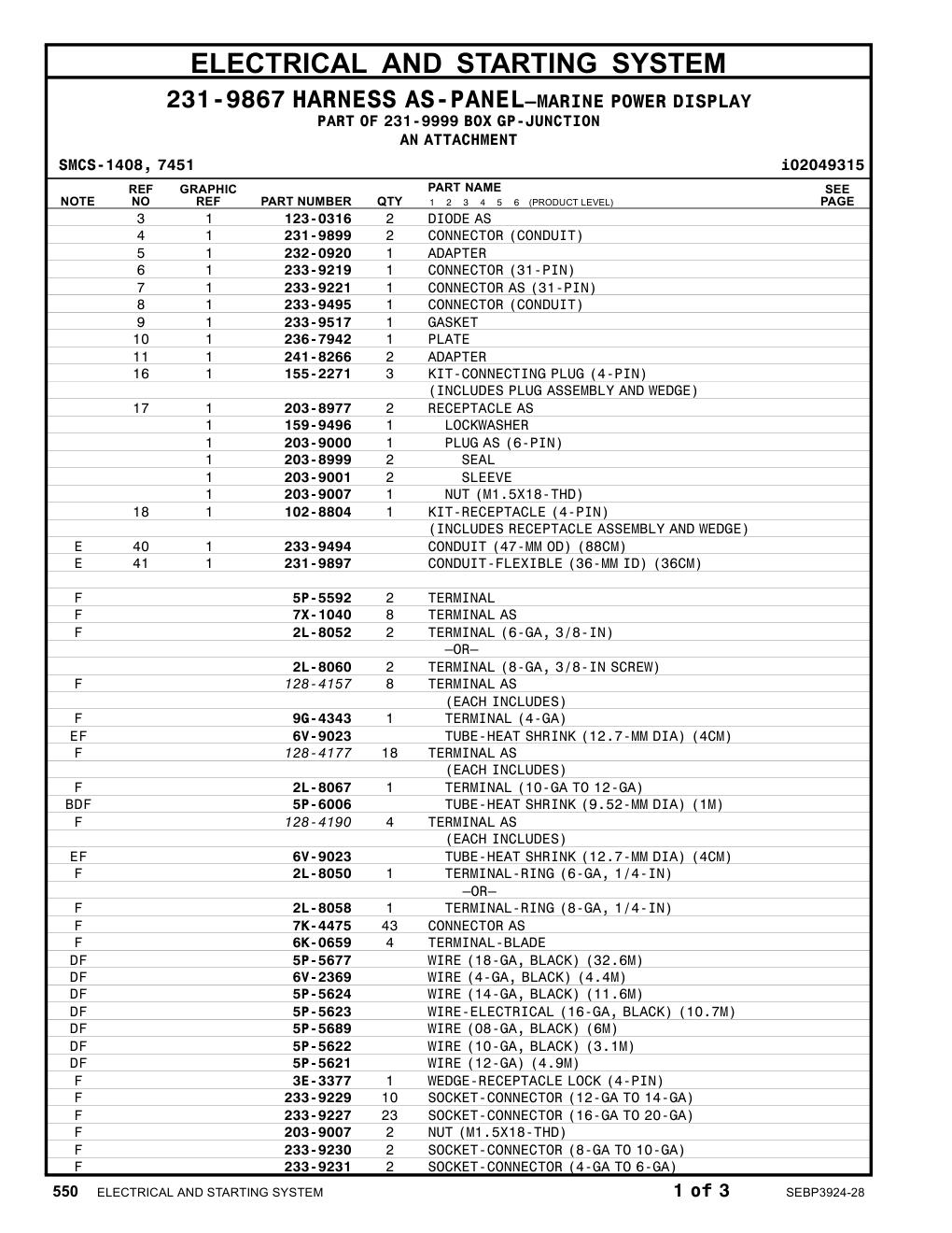 232-0920 ADAPTER CAT parts manual diagram