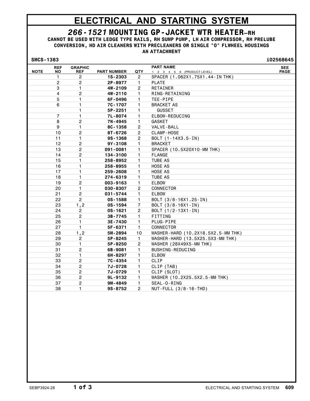 274-6319 TUBEAS CAT parts manual diagram