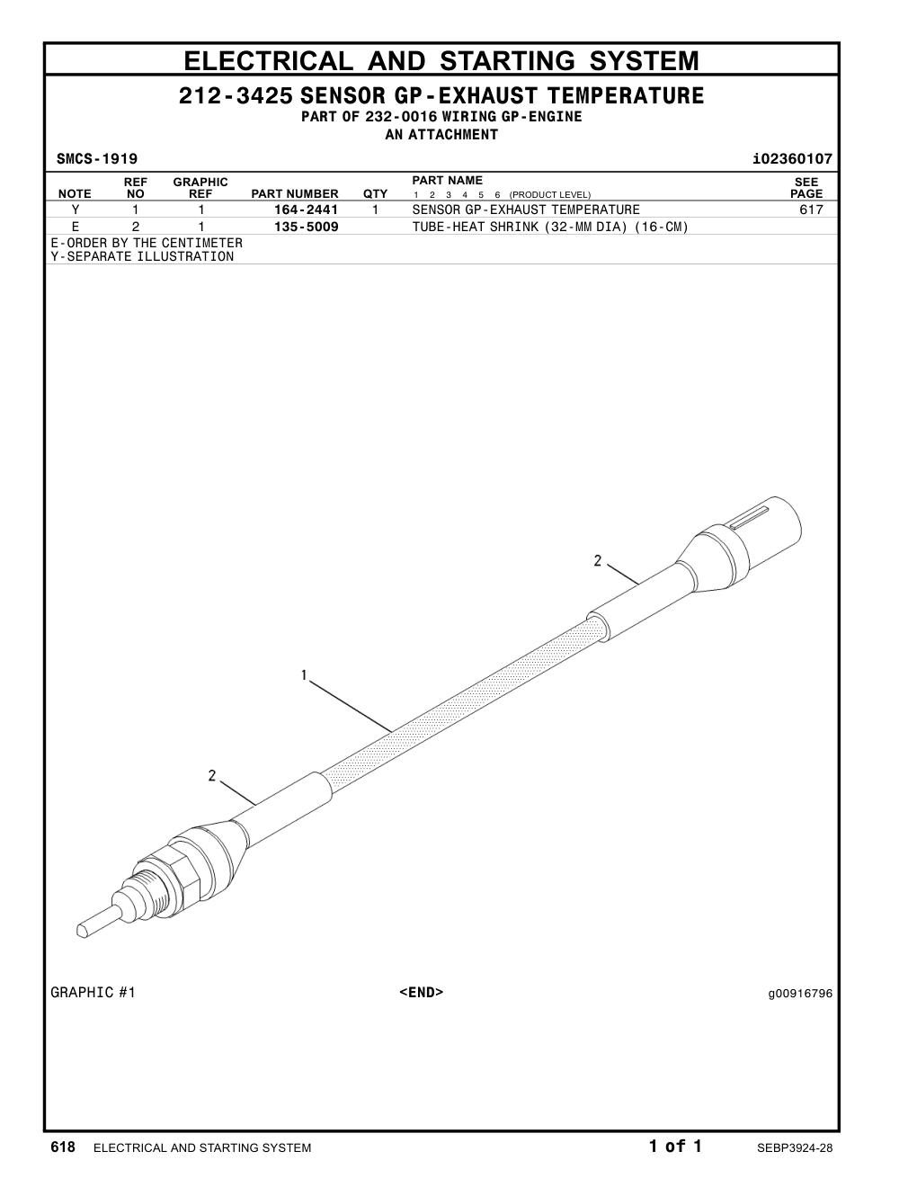 164-2441 - SENSORGP-EXHAUSTTEMPERATURE