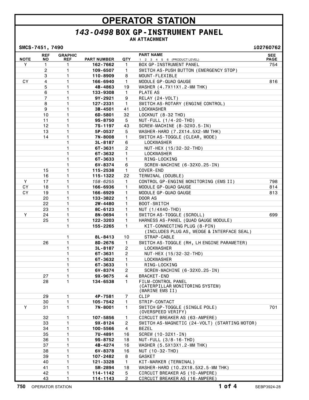 134-6538 FILM-CONTROLPANEL CAT parts manual diagram