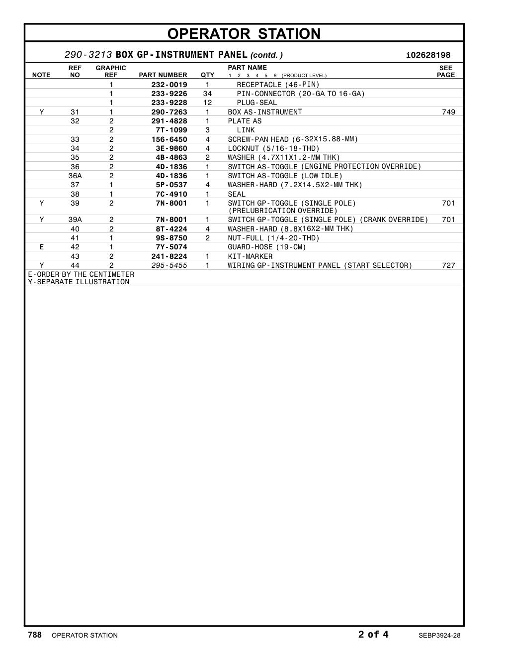 295-5455 - WIRING GP-INSTRUMENT PANEL (START SELECTOR)