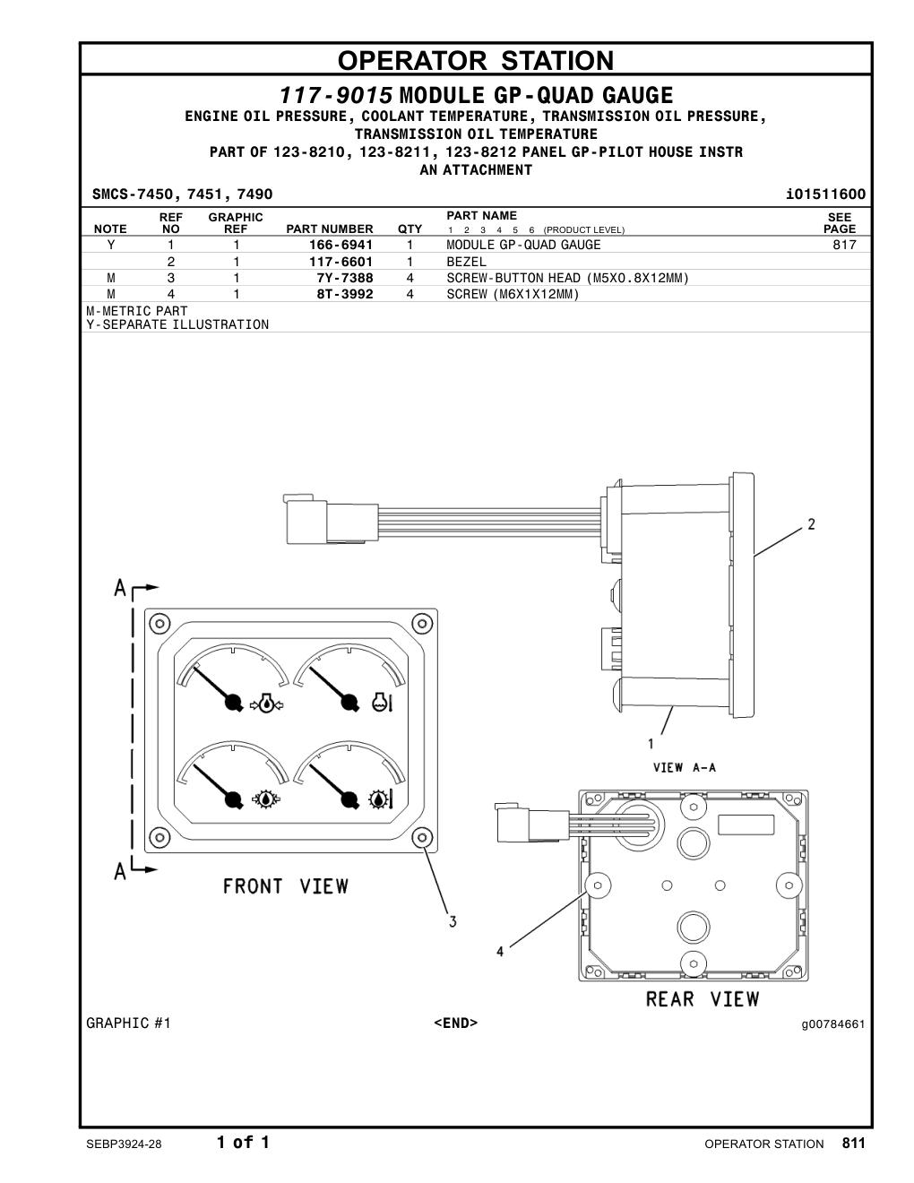 166-6941 - MODULE GP-QUAD GAUGE