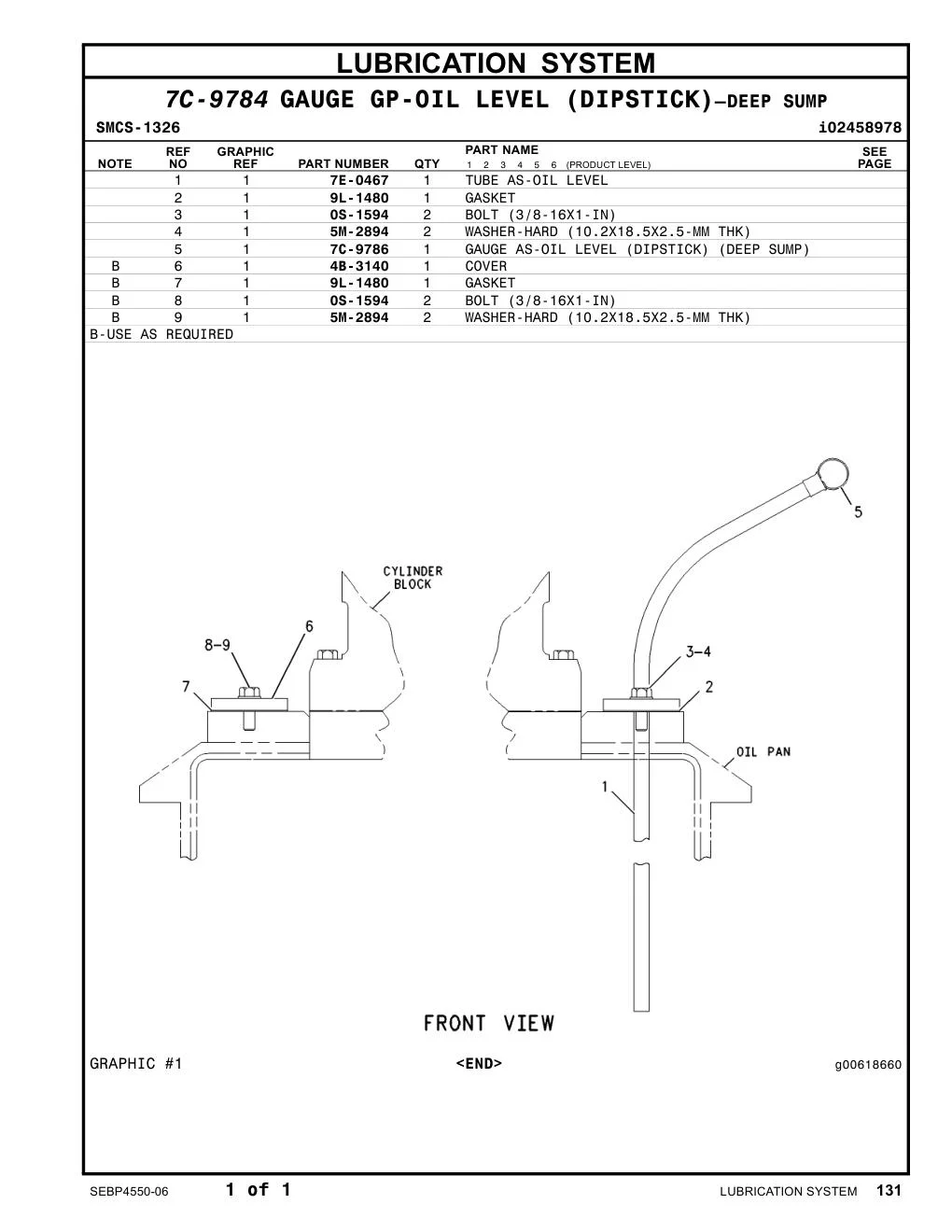 7E-0467 - TUBE AS-OIL LEVEL
