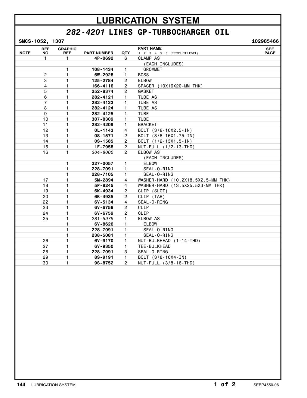 6V-9170 NUT-BULKHEAD (1-14-THD) CAT parts manual diagram