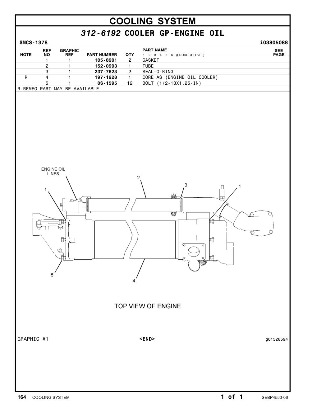 105-8901 GASKET CAT parts manual diagram