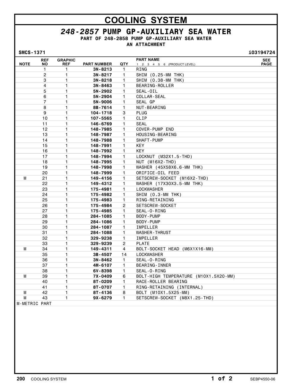 329-9238 IMPELLER CAT parts manual diagram