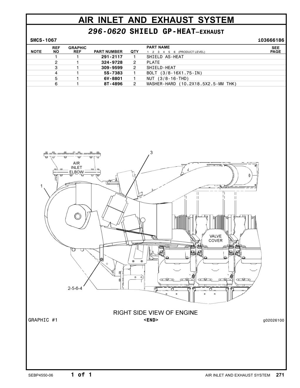 291-2117 SHIELD AS-HEAT CAT parts manual diagram