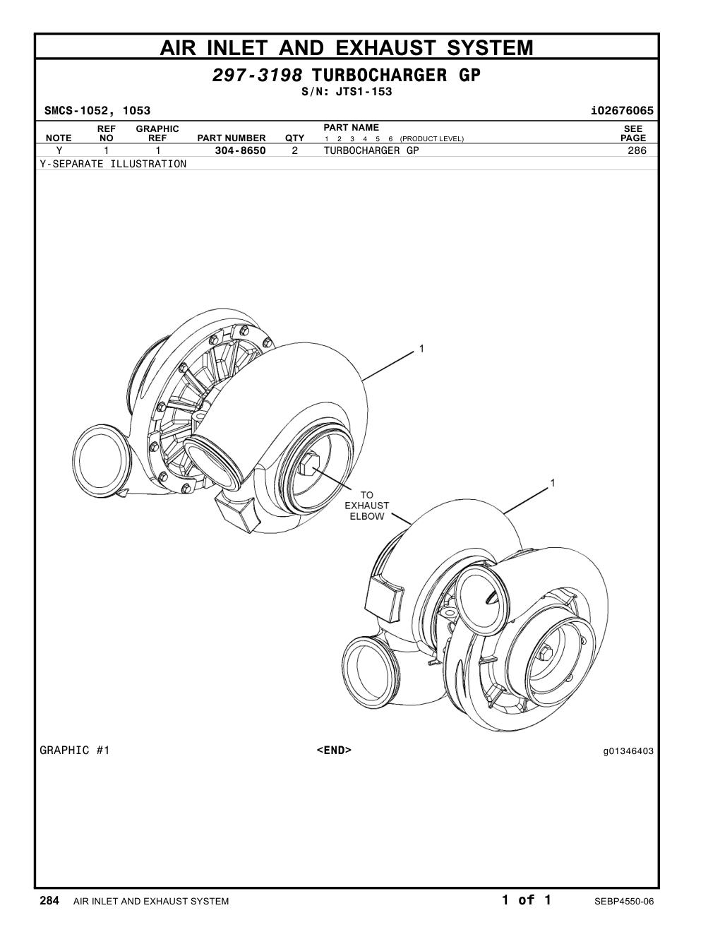 304-8650 - TURBOCHARGER GP