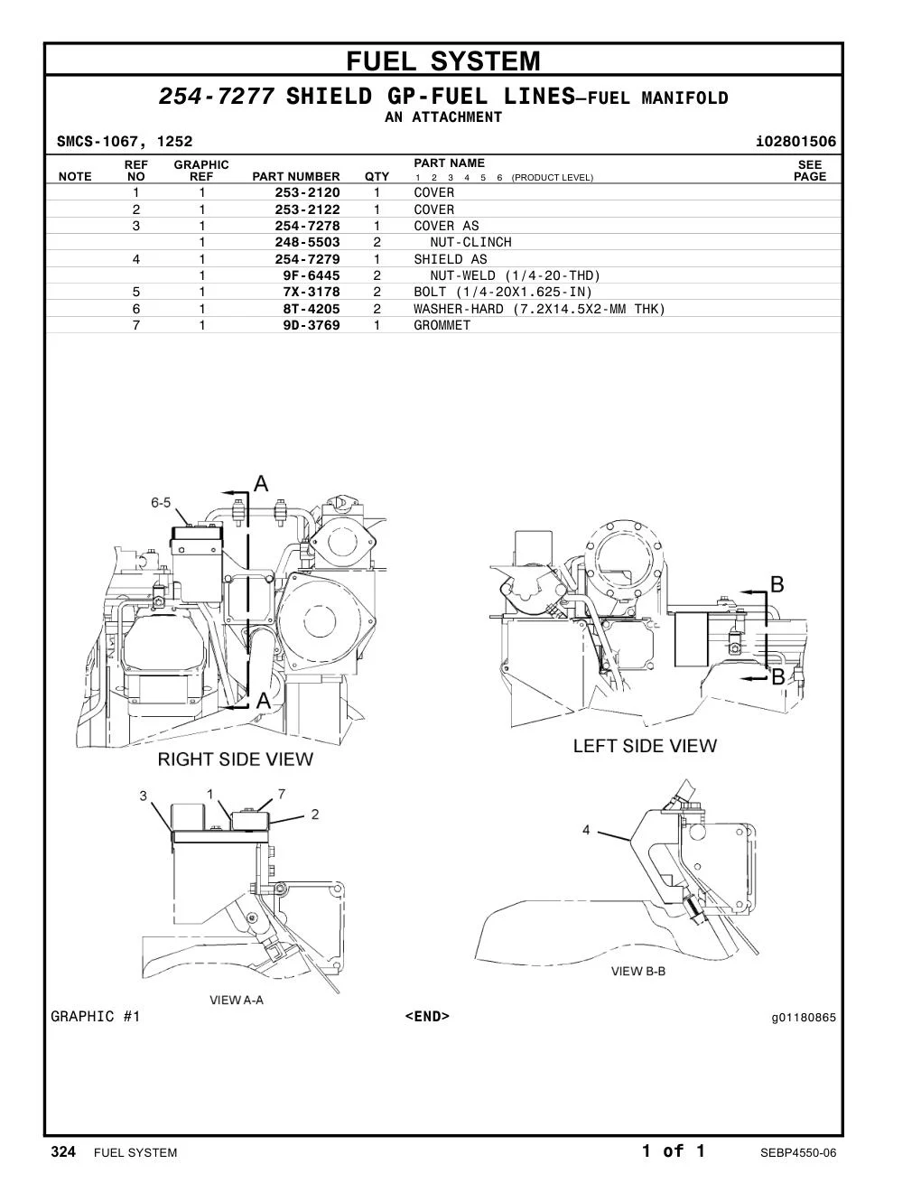 7X-3178 - BOLT (1/4-20X1.625-IN)
