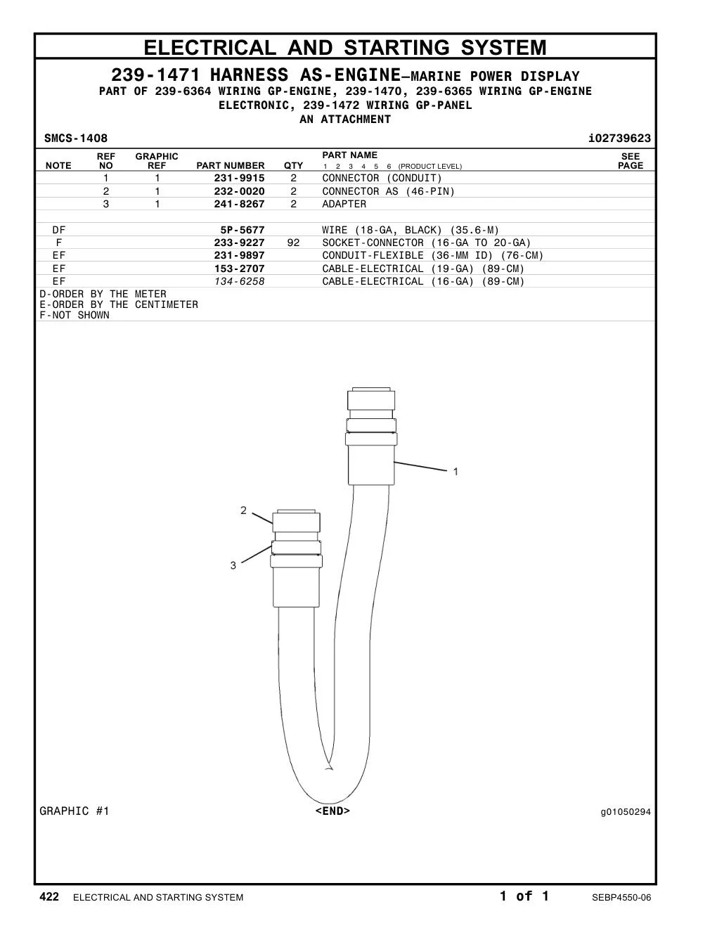 134-6258 - CABLE-ELECTRICAL (16-GA) (89-CM)