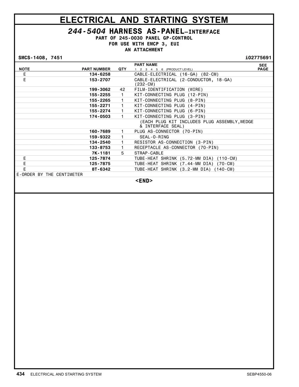 8T-6342 - TUBE-HEAT SHRINK (3.2-MM DIA) (140-CM)