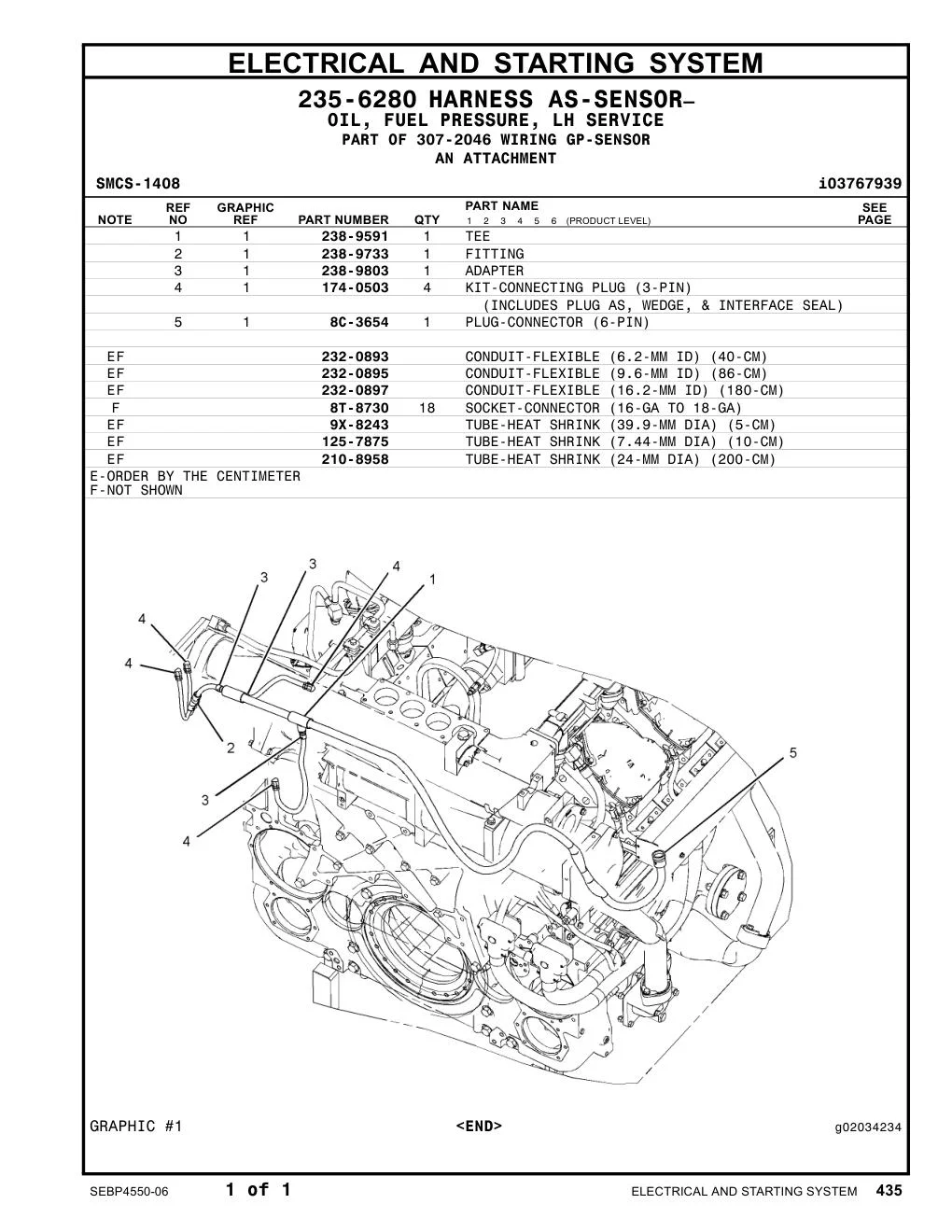 238-9803 ADAPTER CAT parts manual diagram