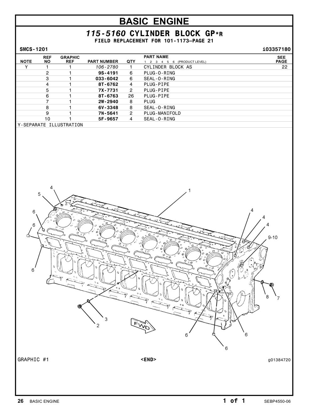 106-2780 - CYLINDER BLOCK AS