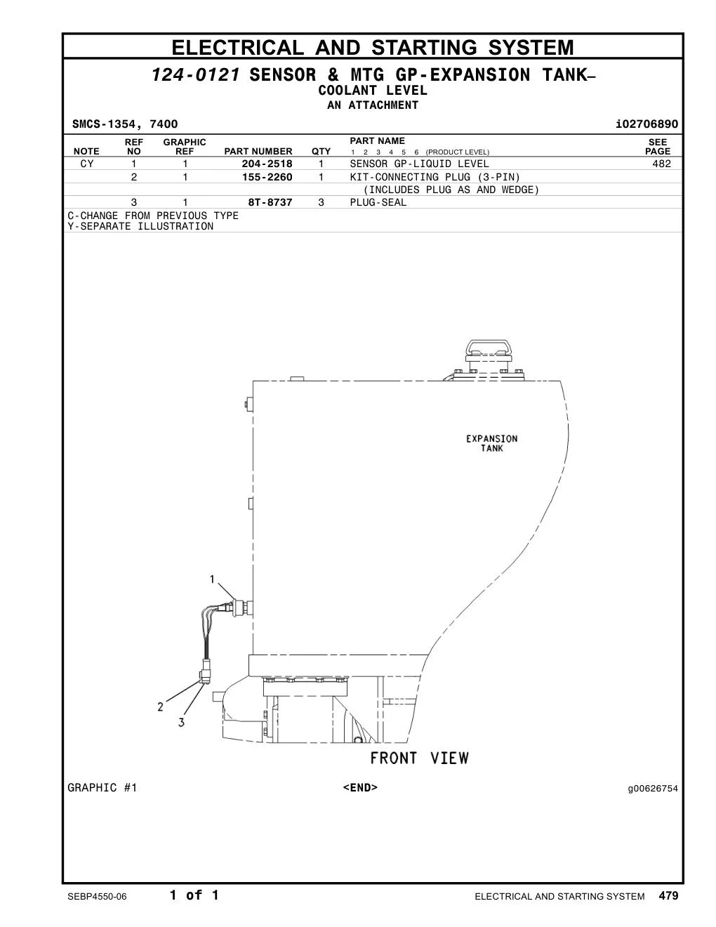 204-2518 - SENSOR GP-LIQUID LEVEL