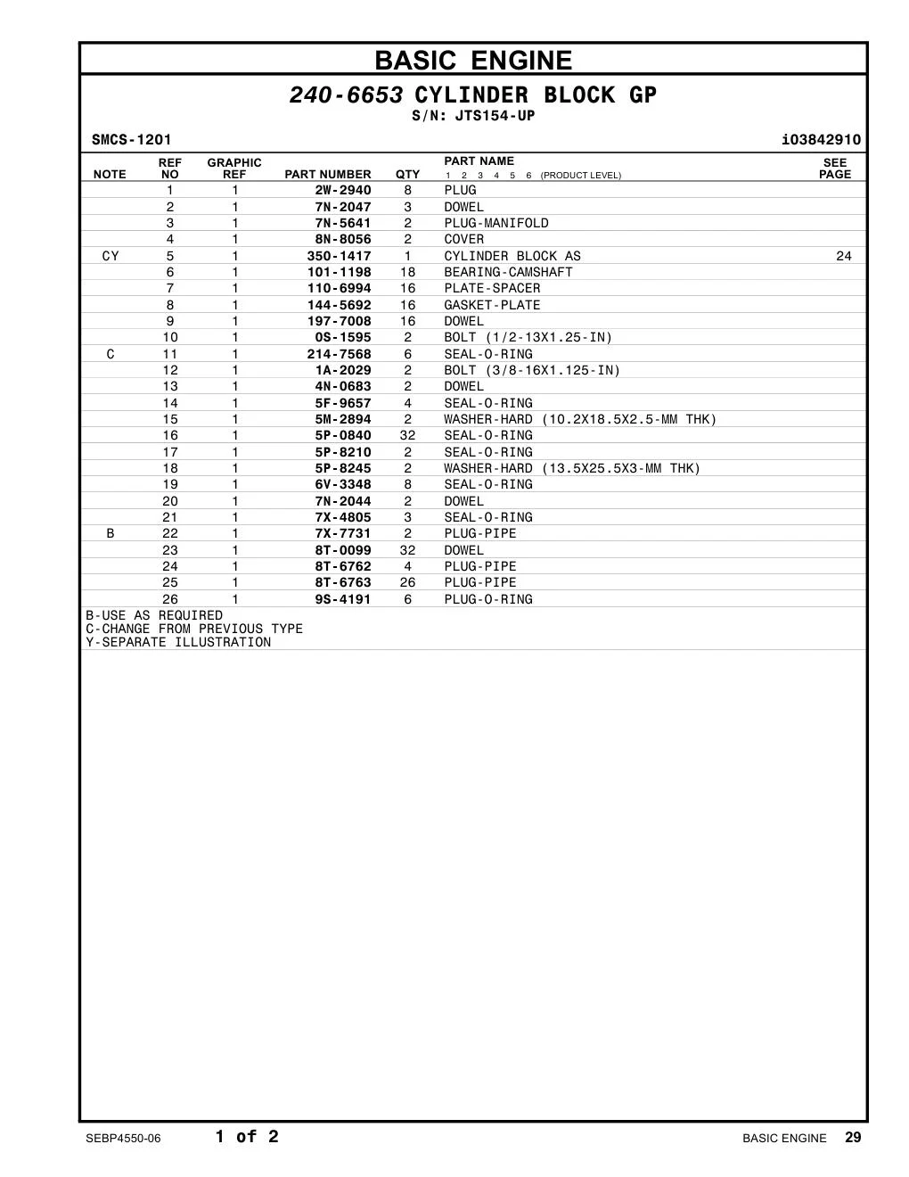350-1417 - CYLINDER BLOCK AS