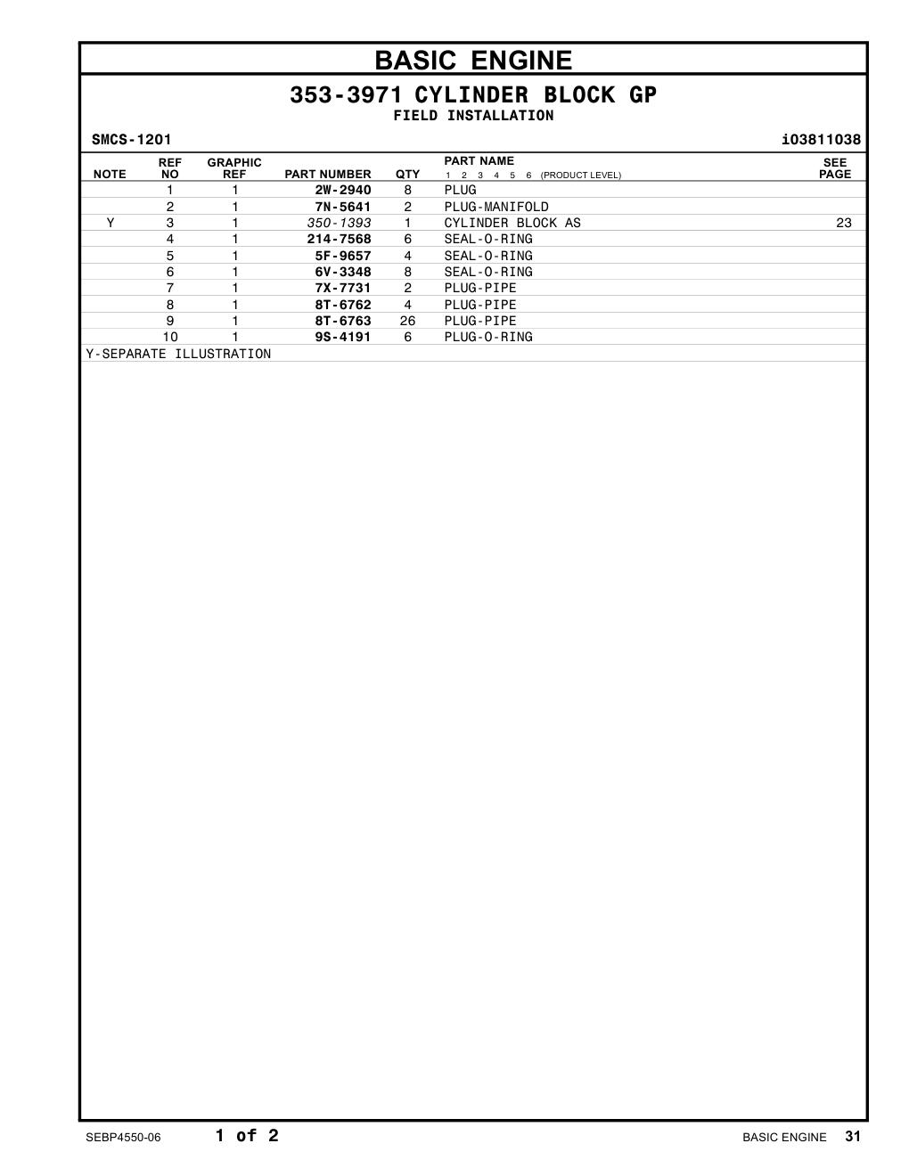 350-1393 - CYLINDER BLOCK AS