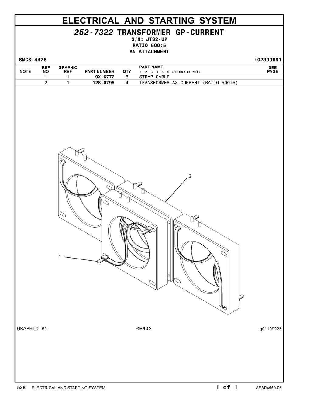 128-0795 - TRANSFORMER AS-CURRENT (RATIO 500:5)