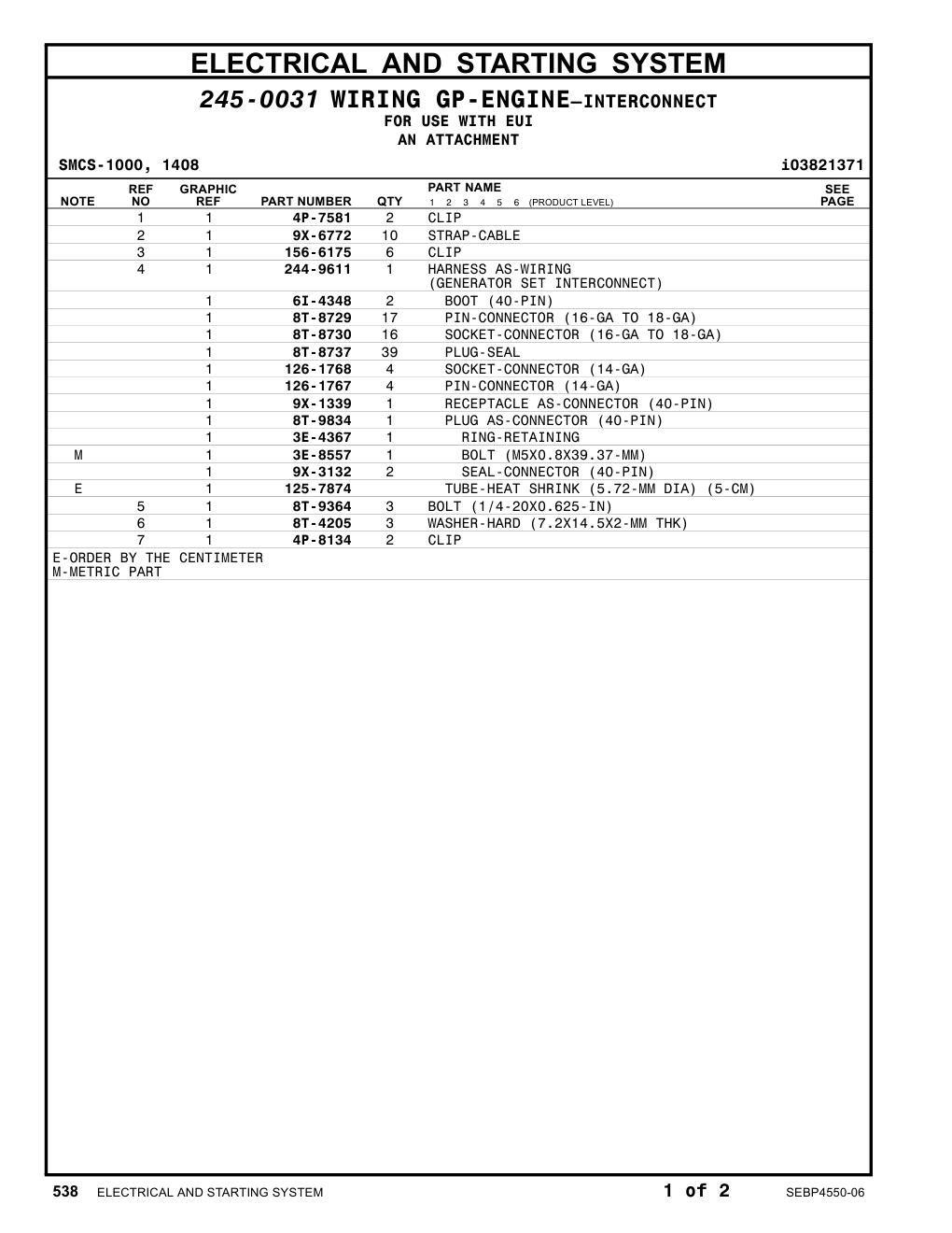 9X-1339 RECEPTACLE AS-CONNECTOR (40-PIN) CAT parts manual diagram