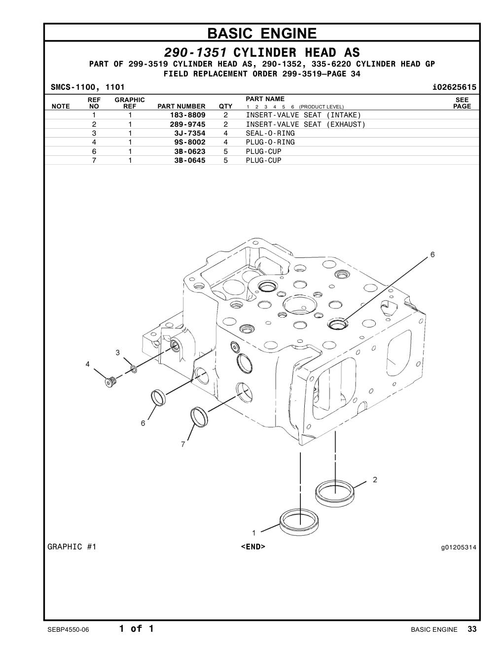 183-8809 - INSERT-VALVE SEAT (INTAKE)