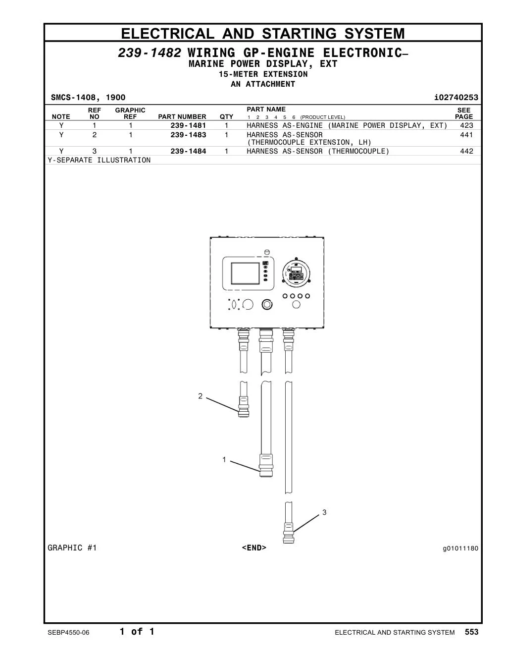 239-1484 - HARNESS AS-SENSOR (THERMOCOUPLE)