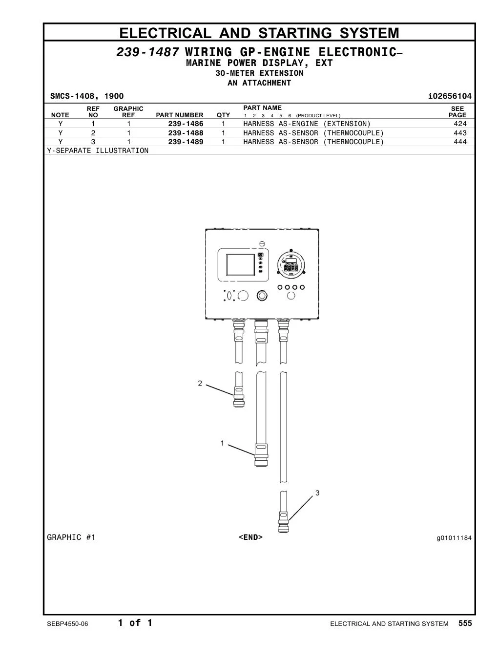 239-1489 - HARNESS AS-SENSOR (THERMOCOUPLE)
