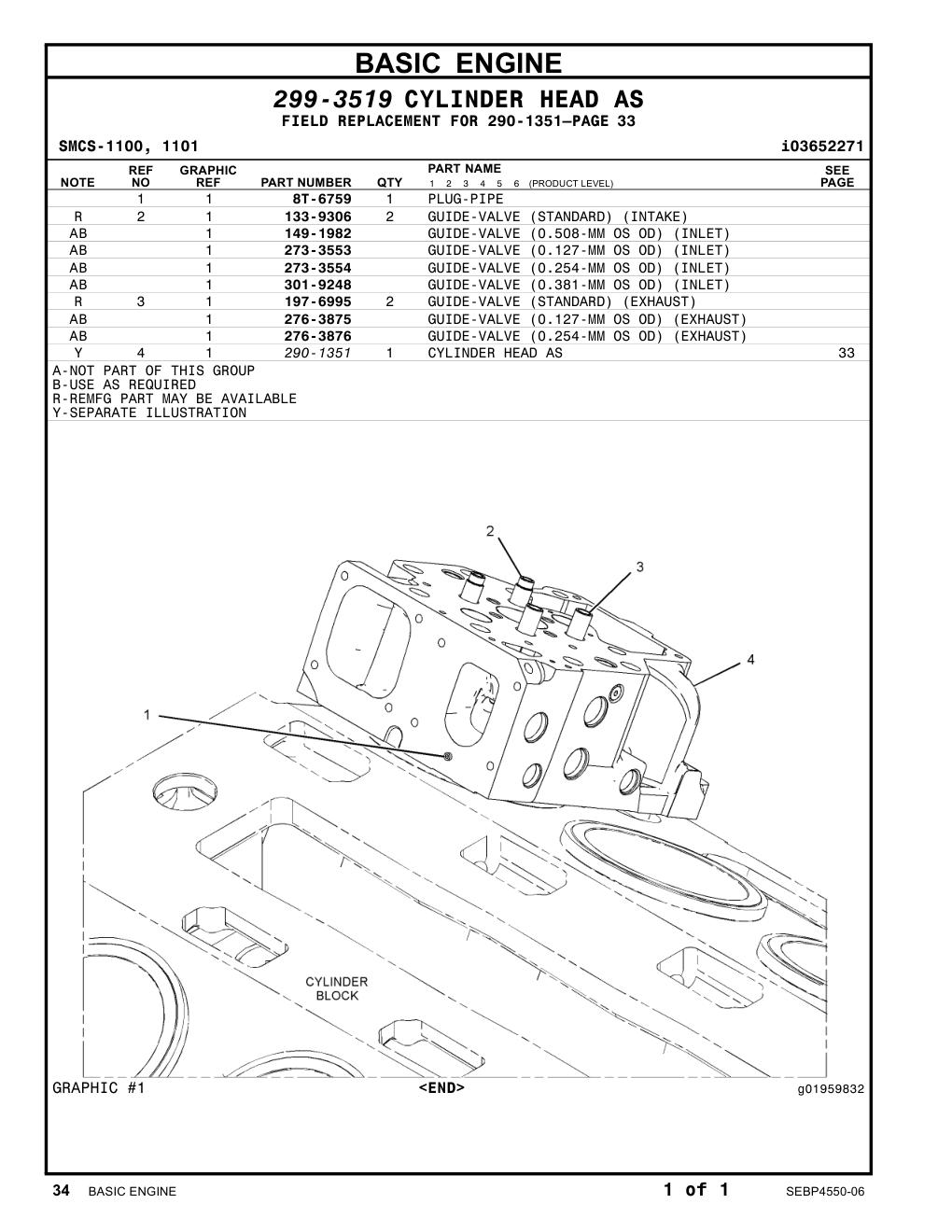 290-1351 - CYLINDER HEAD AS