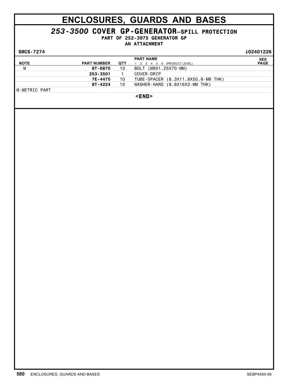 253-3501 - COVER-DRIP