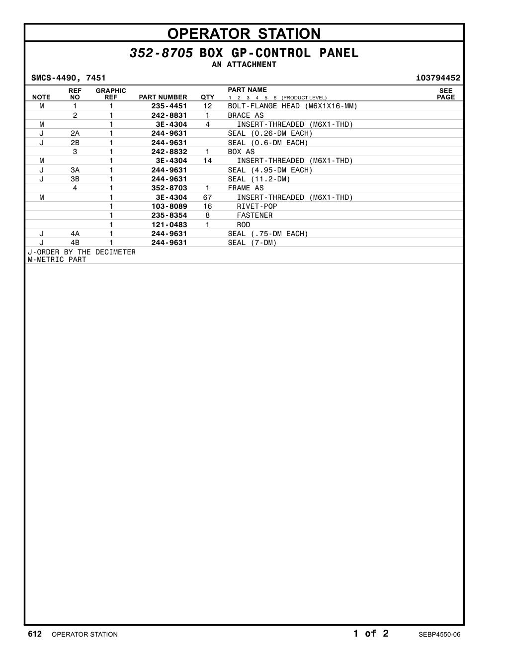121-0483 ROD CAT parts manual diagram