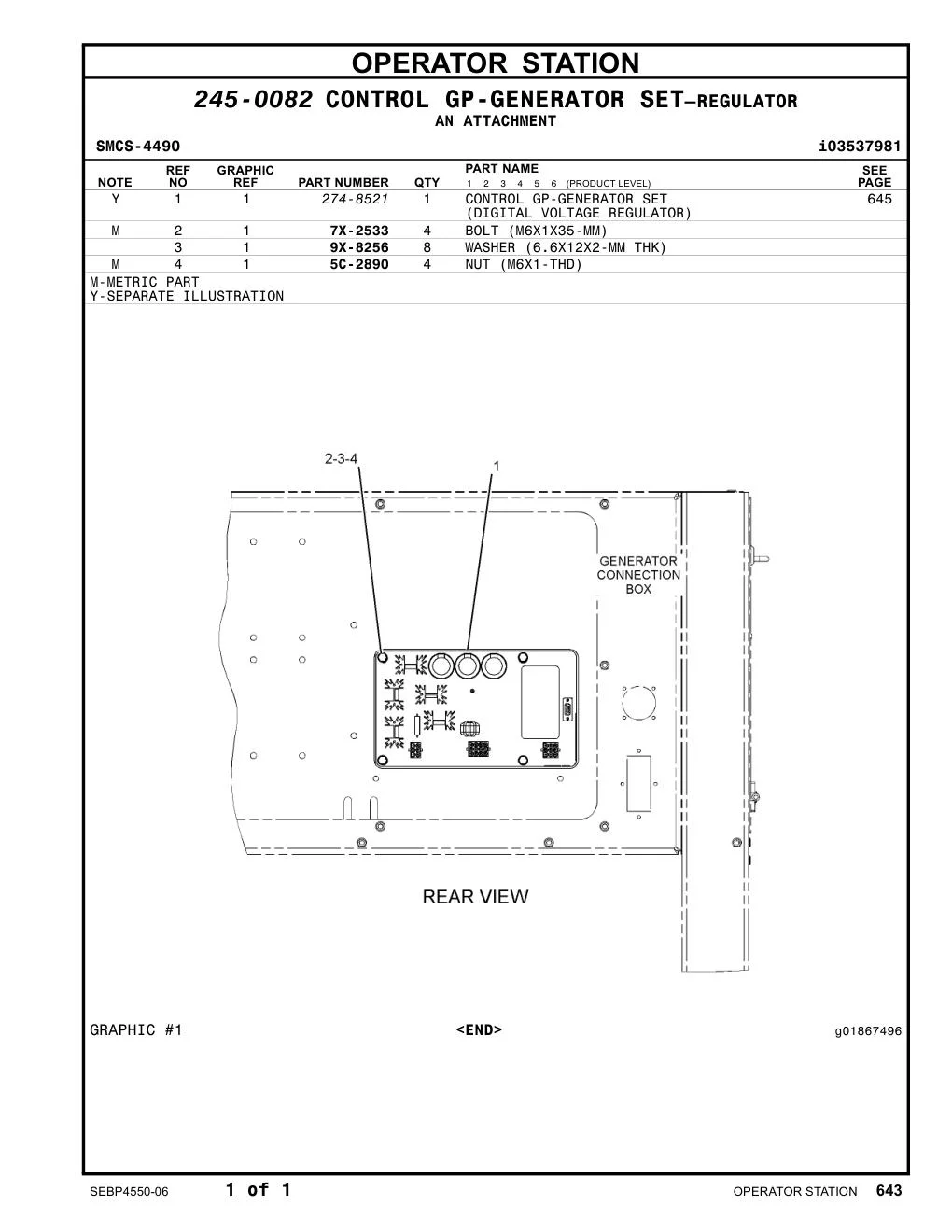 7X-2533 - BOLT (M6X1X35-MM)